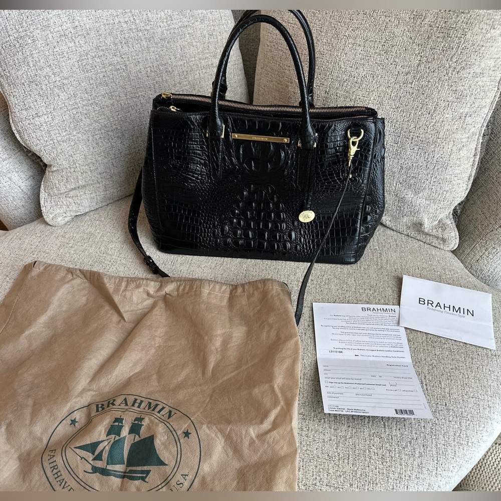 BRAHMIN LINCOLN SATCHEL black Melbourne